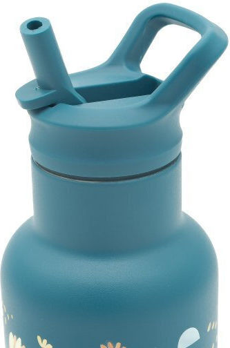 Sassi Junior Elephant Elephant Детска Бутилка За Вода Неръждаема Стомана Със Сламка Сив 500ml