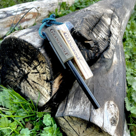 Grandwolf ''Klinge'' Feuerstarter Kienspan Grau