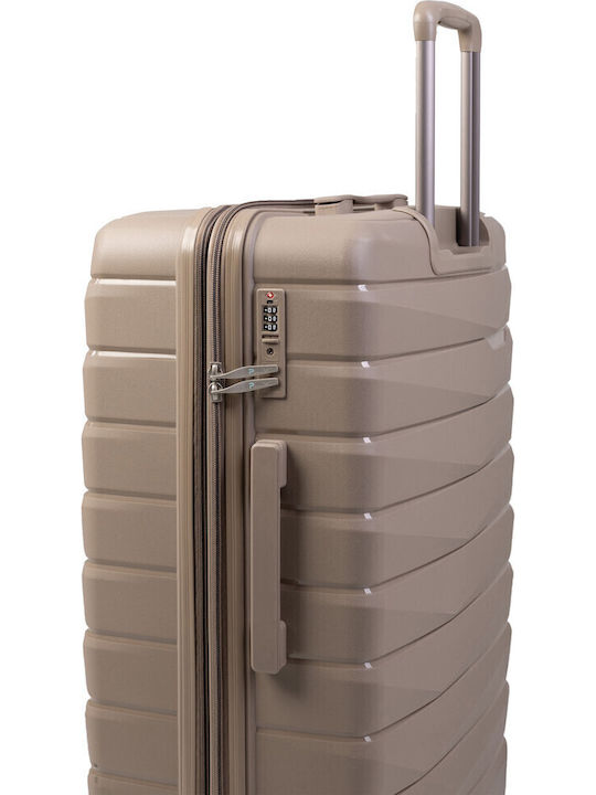 Paulter Valiză Mare De Călătorie Tough Bej Cu 4 Roți Înălțime 76 Cm
