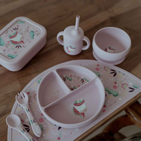 Sassi Junior Unicorn Unicorn Plastik Kinder Lebensmittelbehälter 0.7Es Rosa 17.3 x 12cm