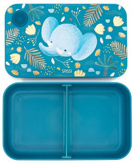 Sassi Junior Elephant Elephant Пластмасово детско контейнерче за храна 0.7лт Сив x 12.3cm