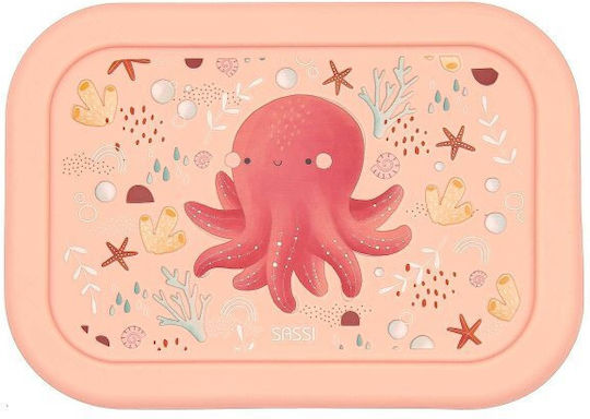 Sassi Junior Octopus Octopus Πλαστικό Παιδικό Δοχείο Φαγητού 0.7lt Ροζ 17.3 x 12εκ.