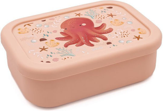 Sassi Junior Octopus Octopus Πλαστικό Παιδικό Δοχείο Φαγητού 0.7lt Ροζ 17.3 x 12εκ.