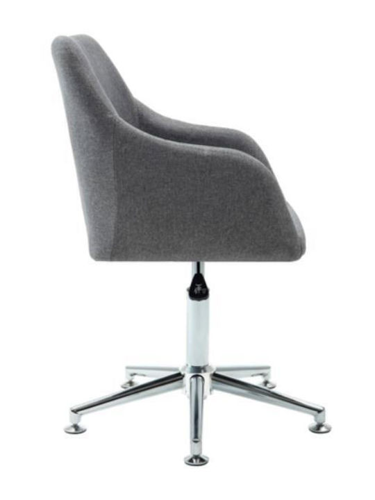 Rotativă Scaun Vizitator Jasper cu Roți în Culoare Gri 78x54x88cm 1buc