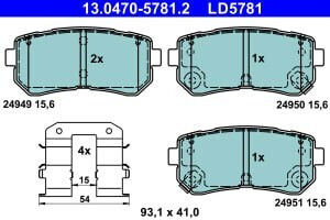 Ate Disc Brake Pad Set