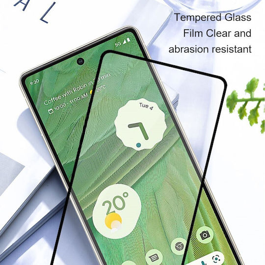 Full Face Tempered Glass Μαύρο (Moto G55 )
