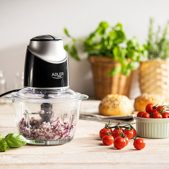 Adler Mini Tocător Multi 300W Cu Recipient 1.2L Gri