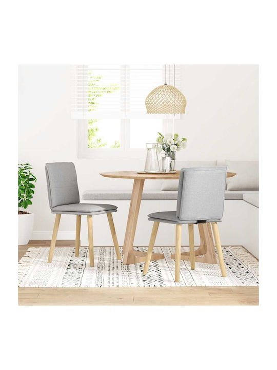 Dining Room Fabric Chair Cloud Grey 45x54x86cm 2pcs