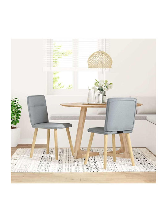 Dining Room Fabric Chair Light grey 45x54x86cm 2pcs