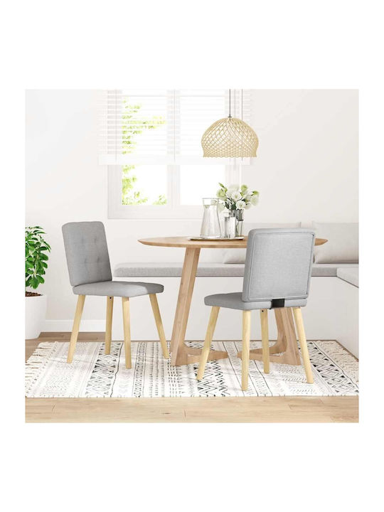 Dining Room Fabric Chair Grey 45x54x86cm 2pcs