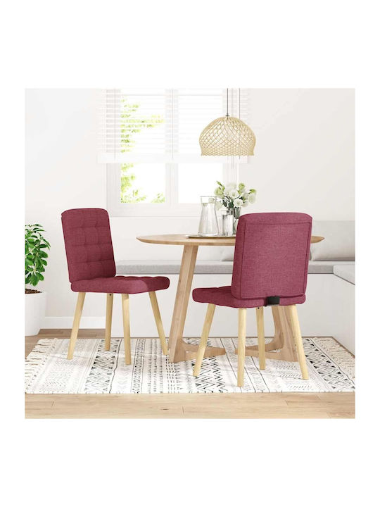 Dining Room Fabric Chair Bordeaux 45x54x86cm 2pcs