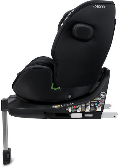 Osann One 360 SL Детско Столче за Кола i-Размер с Isofix Изцяло черно 0-36 кг