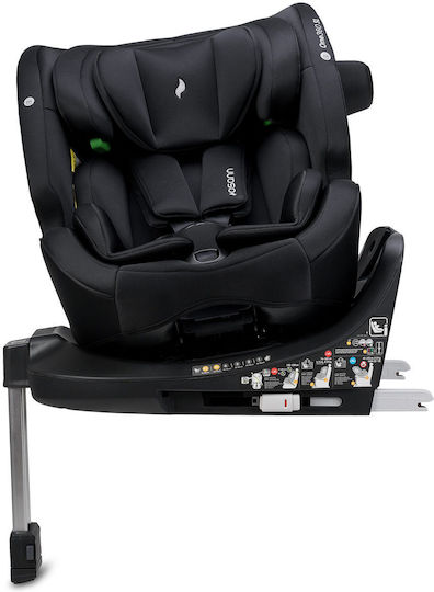 Osann One 360 SL Детско Столче за Кола i-Размер с Isofix Изцяло черно 0-36 кг