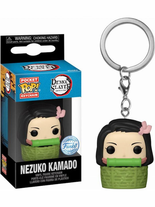 Funko Pocket Pop! Keychain Animație: Nezuko Kamado in Basket Figurină în Coș Ediție Specială