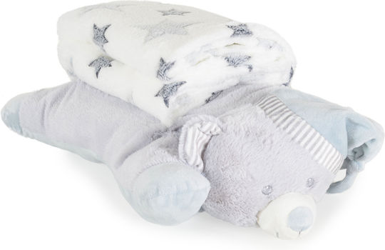 Cangaroo Blanket Nursery Swaddling Blankets Sleepy Bear Gray with Animal 70x95cm