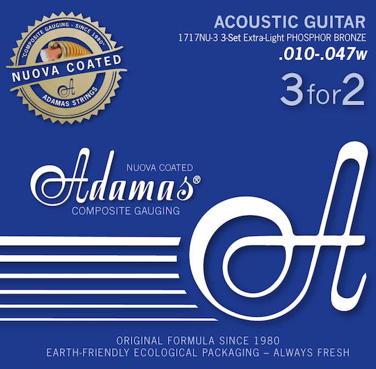 Adamas Nuova Coated Set of Bass Strings Phosphor Bronze 10 - 47