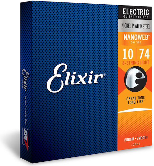 Elixir Nanoweb Μονές Χορδές Steel Ηλεκτρικής Κιθάρας 6τμχ 9"