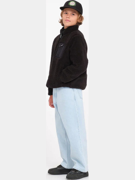 Cardigan pentru copii Fleece Black Muzzer Fuzzar