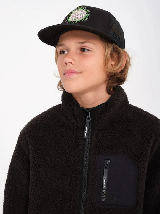 Cardigan pentru copii Fleece Black Muzzer Fuzzar