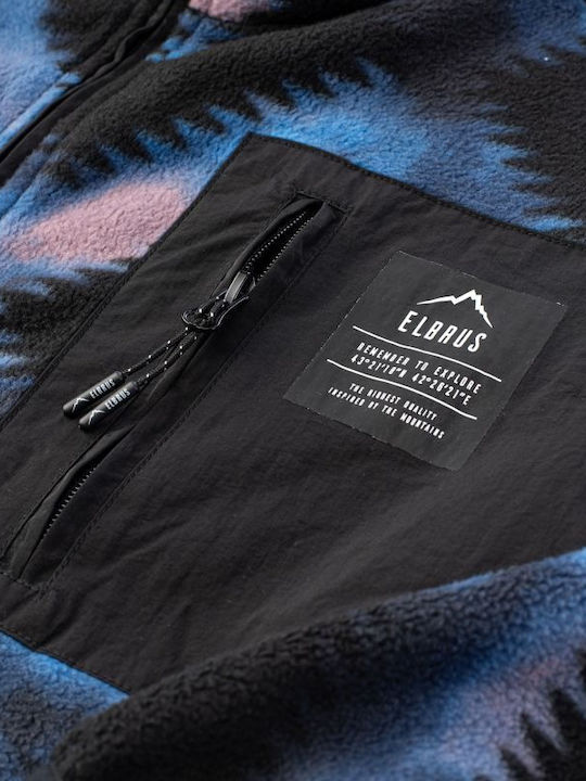 Cardigan Fleece pentru Bărbați Albastru