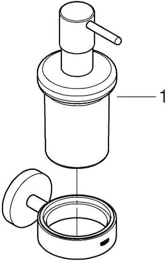 Grohe Essentials Επιτοίχιο Dispenser Γυάλινο Ασημί 160ml