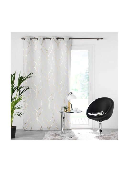 Douceur d'Intérieur Curtain Blackout Elise White 135x240cm