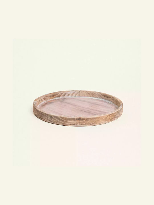 Beauty Home Wooden Round Serving Tray 23cm 1pcs