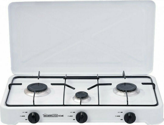 Bormann Elite BLG5400 Liquid Gas Countertop Triple Burner White