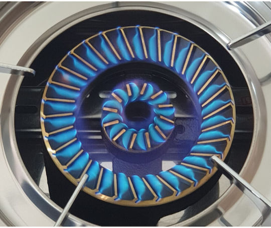 Proton Επιτραπέζια Εστία Υγραερίου Διπλή Inox