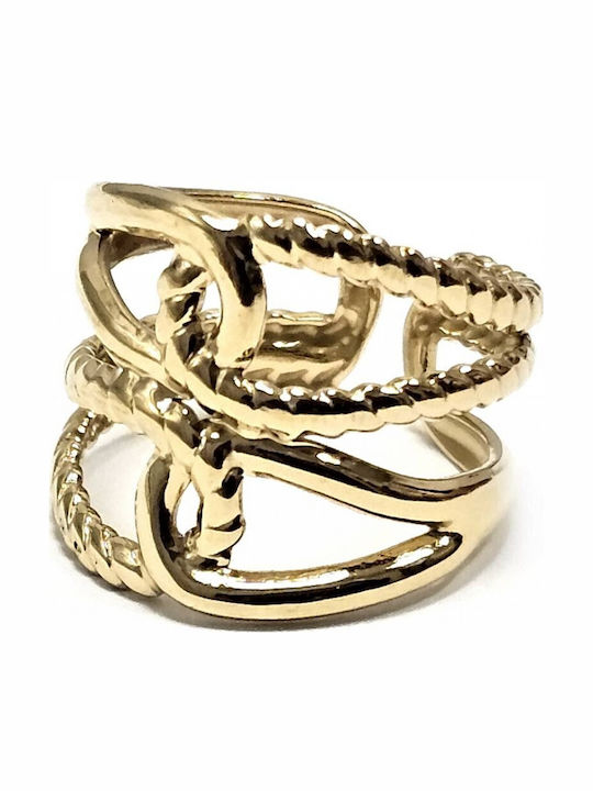 Karma Gifts Women's Steel Gold Plated Ring