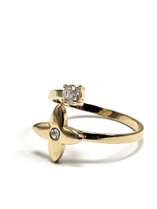 Karma Gifts Women's Steel Gold Plated Ring