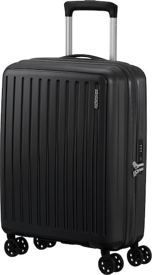 American Tourister Medium Travel Suitcase Fabric Black Velvet-Black Metal with 4 Wheels Height 68cm