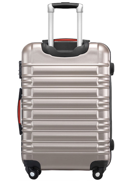 Provitera Reisekoffer Hartschalen Champagne mit 4 Räder Set 4Stück