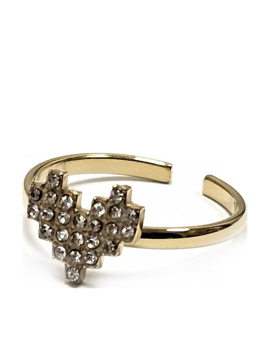 Karma Gifts Women's Steel Gold Plated Ring