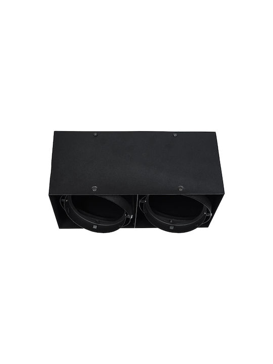 GloboStar Double Spot with Socket GU10 in Black Color