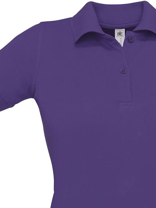 B&C Safran Pure Women Women's Short Sleeve Promotional Blouse Purple