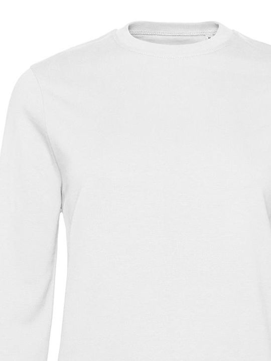 B&C Women's Long Sleeve Promotional Sweatshirt White