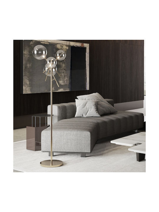 Ideal Lux Φωτιστικό Δαπέδου Υ166xΜ56εκ. με Ντουί για Λαμπτήρα G4 Ασημί