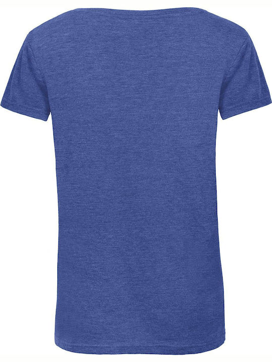 B&C Triblend Women Γυναικείο Διαφημιστικό T-shirt Κοντομάνικο Heather Royal Blue