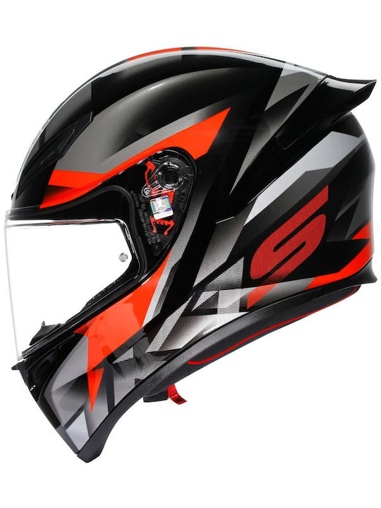 AGV K1 S Black / Grey / Red Motorradhelm Volles Gesicht ECE 22.06 1500gr 2118394001.064