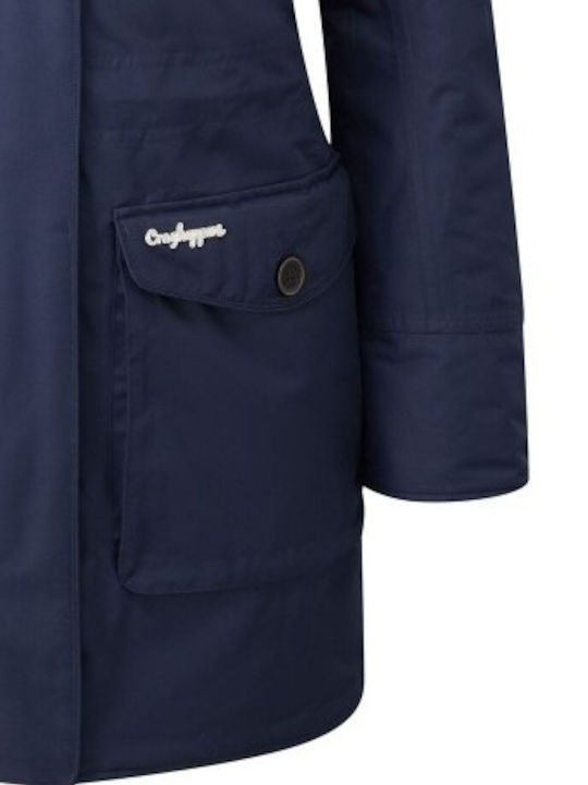 Women's Long Lifestyle Jacket for Winter Blue
