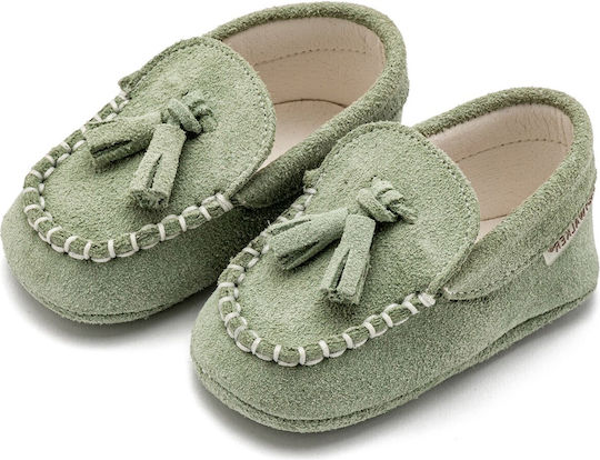 Babywalker Beige Baptism Moccasins