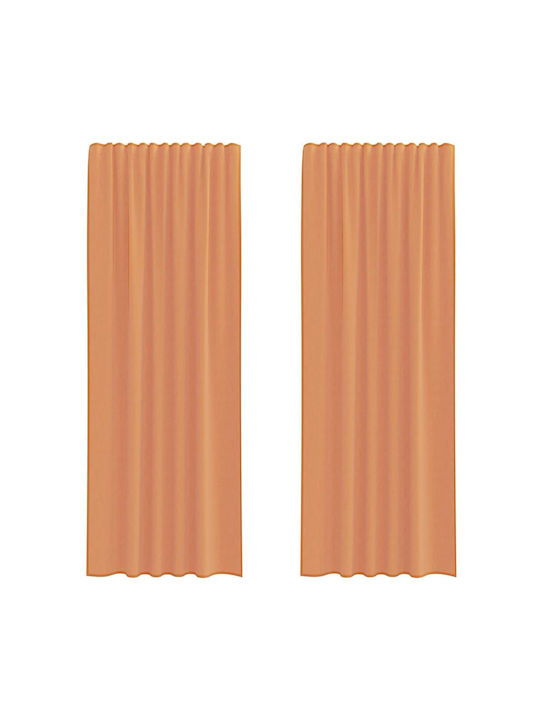 vidaXL Curtain with Pencil Pleat Orange 140x260cm