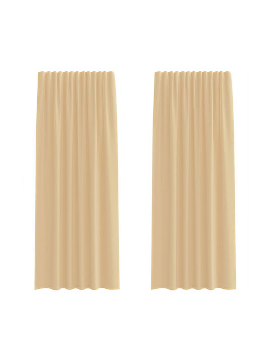 vidaXL Curtain Window with Pencil Pleat Beige 140x225cm