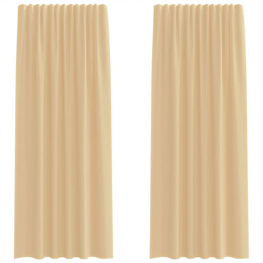 vidaXL Σετ Voile με Τρουκς Μπεζ 140x225εκ.