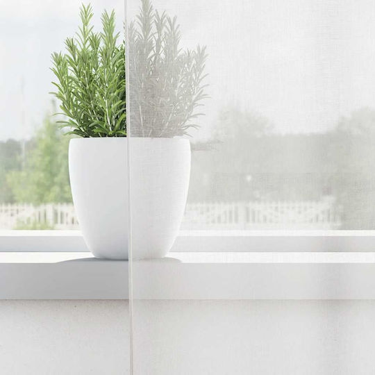 vidaXL Set Vorhänge Fenster mit Grommets Voile Weiße 140x175cm