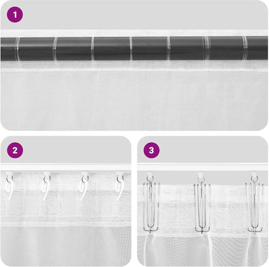 vidaXL Set Vorhänge mit Tunnel Voile Orange 140x225cm