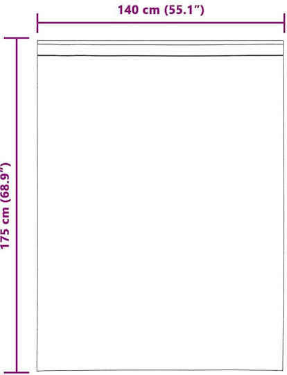 vidaXL Set Vorhänge Fenster mit Obere Registerkarte Voile Orange 140x175cm