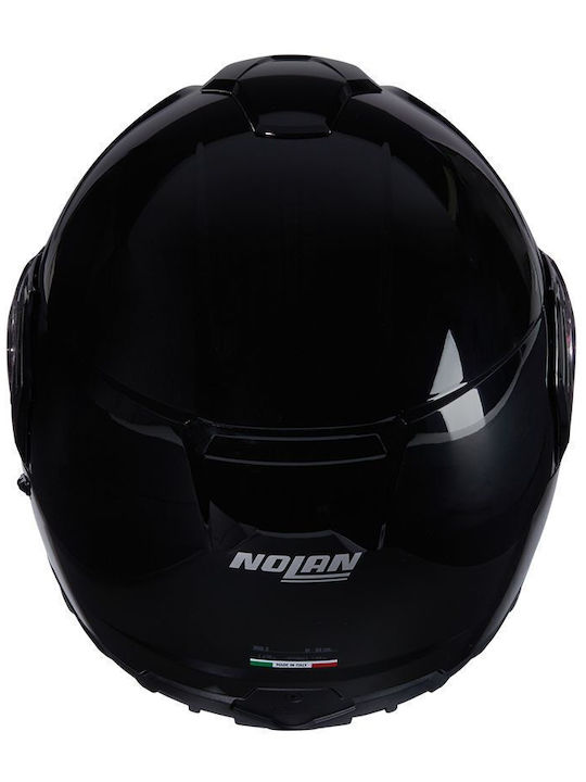 Nolan N90-3 Classico 301 Black Glossy Motorcycle Helmet Flip-Up ECE 22.06 with Pinlock and Sunvisor