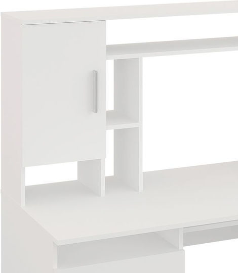 Γραφείο Keldra Ξύλινο Λευκή Απόχρωση 140x59.8x142.2εκ.